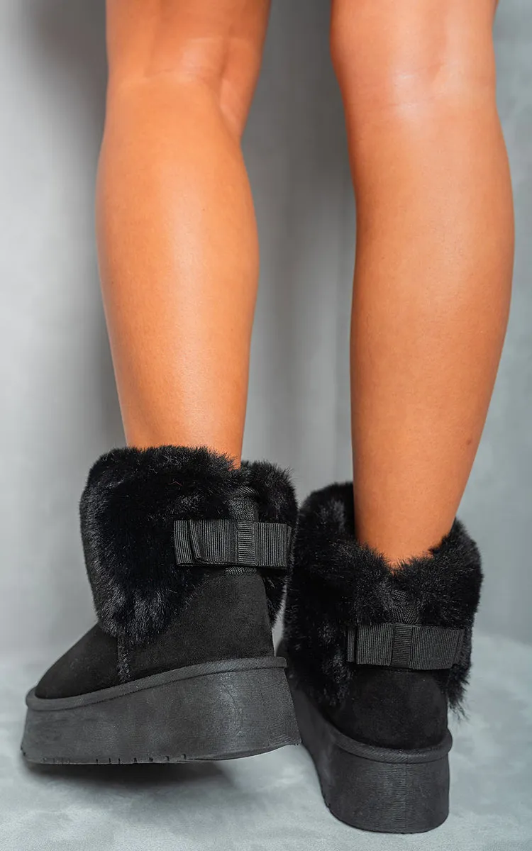 Fuzzy Cuff Slip On Snow Boots sold by Beagle Boutique product image thumbnail 2