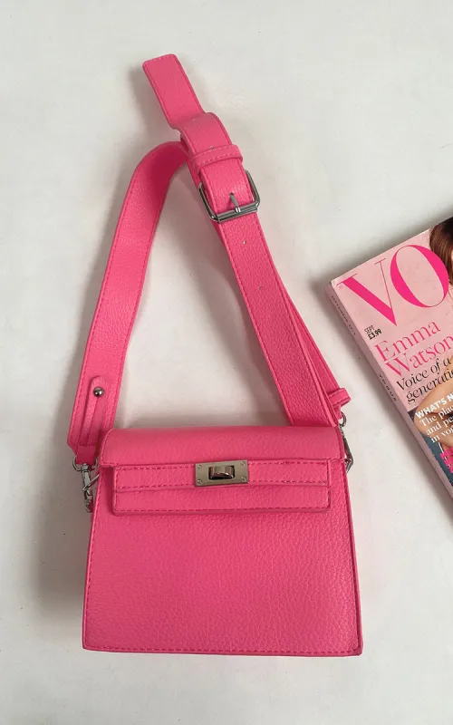 Faux Leather Crossbody Bag with Adjustable Strap made by Moda