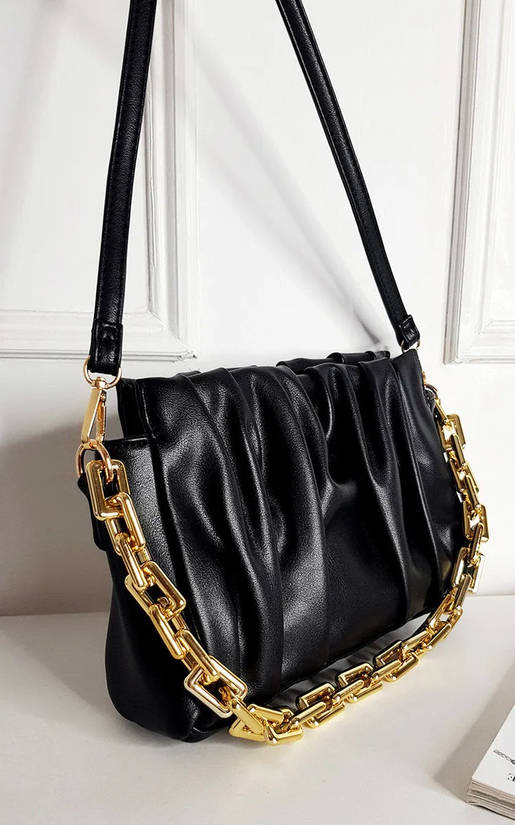 Faux Leather Shoulder Bag with Chain Strap sold by Beagle Boutique product image thumbnail 4