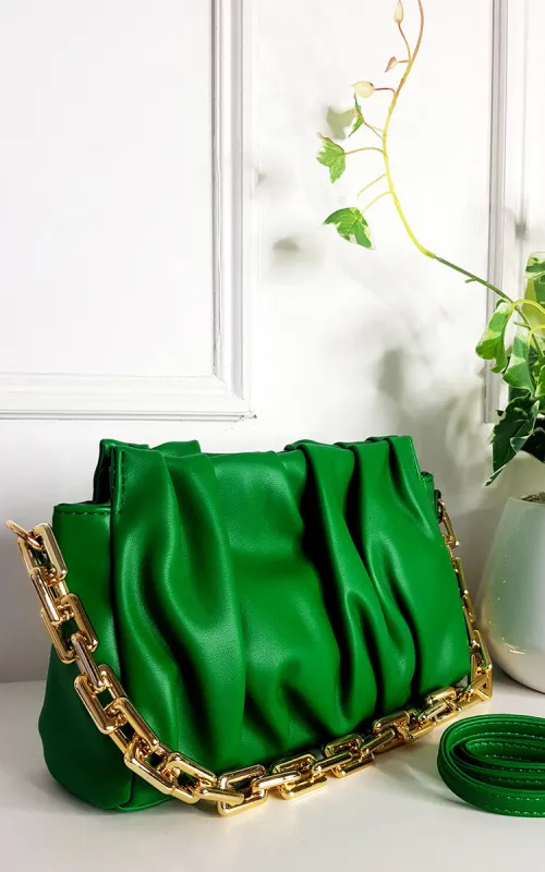 Faux Leather Shoulder Bag with Chain Strap sold by Beagle Boutique