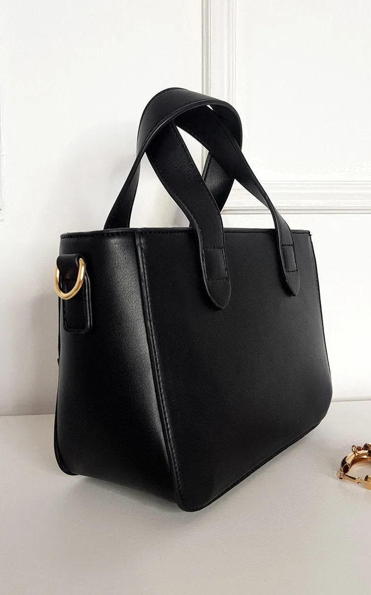 Faux Leather Bag with Extreme Chain Detail sold by Beagle Boutique