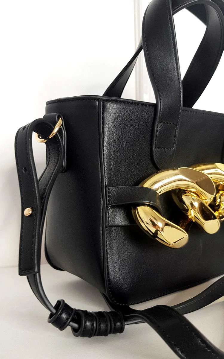 Faux Leather Bag with Extreme Chain Detail sold by Beagle Boutique product image thumbnail 4