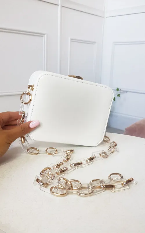 Faux Leather Box Clutch Bag sold by Beagle Boutique