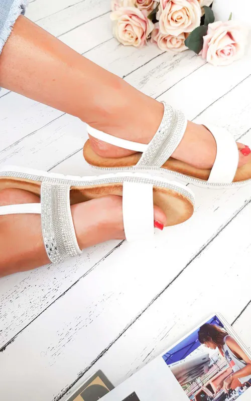 Double Strapped Embellished Sandals sold by Beagle Boutique