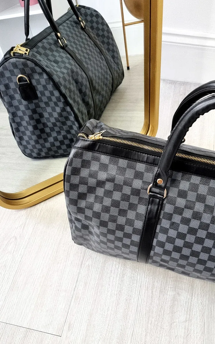 Checked Print Overnight Bag sold by Beagle Boutique product image thumbnail 3