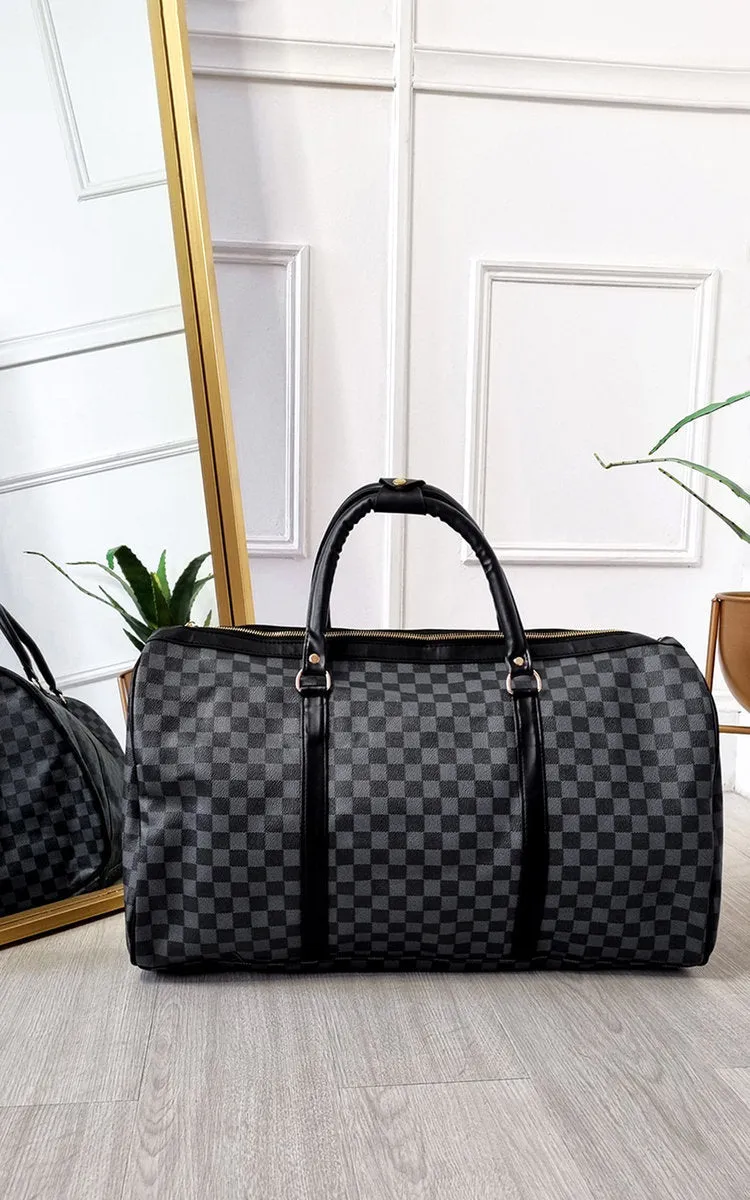 Checked Print Overnight Bag sold by Beagle Boutique product image thumbnail 2