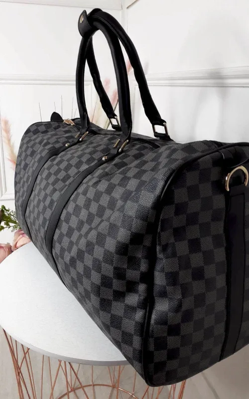 Checked Print Overnight Bag sold by Beagle Boutique