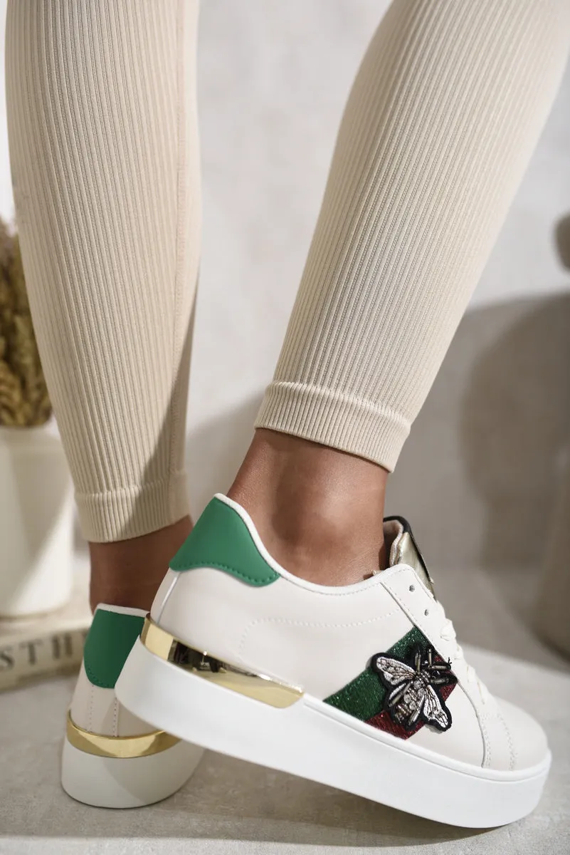 Bee Stripe Lace-Up Platform Trainers sold by Beagle Boutique product image thumbnail 2