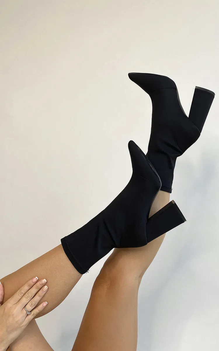 Block Heel Ankle Pointed Boots sold by Beagle Boutique product image thumbnail 2