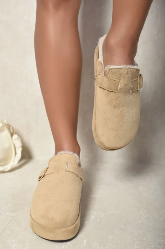 Slip On Faux Fur Platform Sandals sold by Beagle Boutique