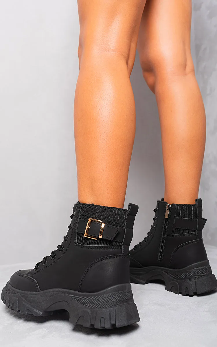 Chunky Lace Up Platform Ankle Boots sold by Beagle Boutique product image thumbnail 2