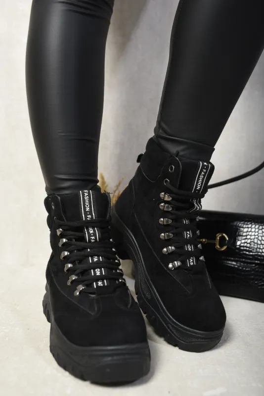 Chunky Lace-Up Platform Ankle Boots sold by Beagle Boutique