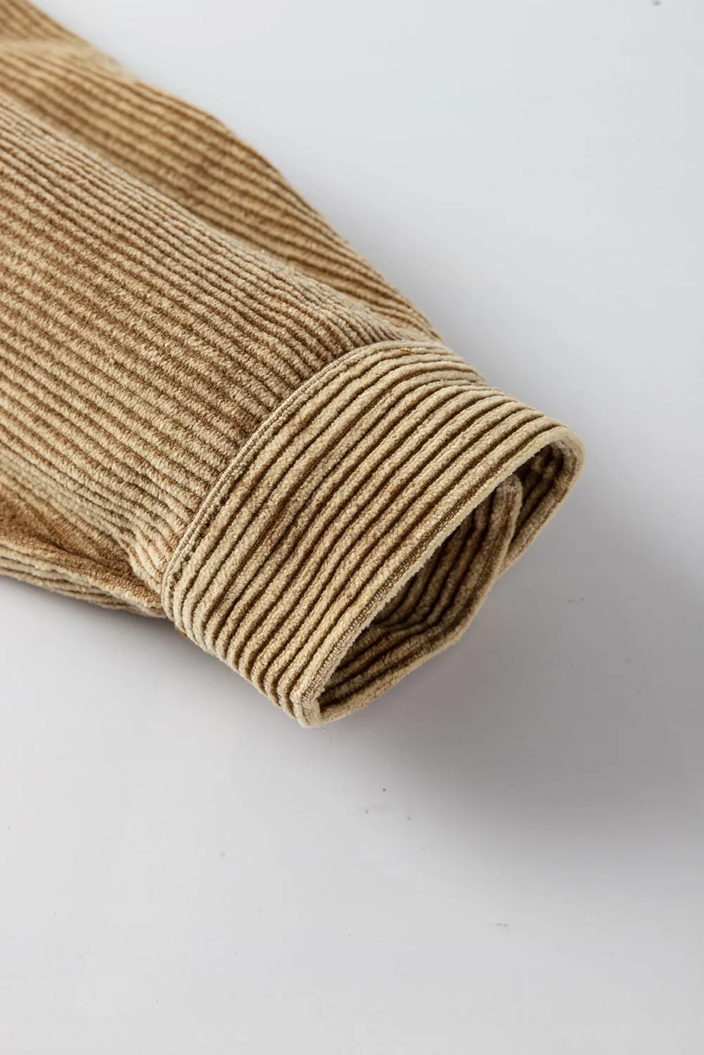 Apricot Studded Buttoned Chest Pockets Corduroy Jacket sold by Beagle Boutique product image thumbnail 5