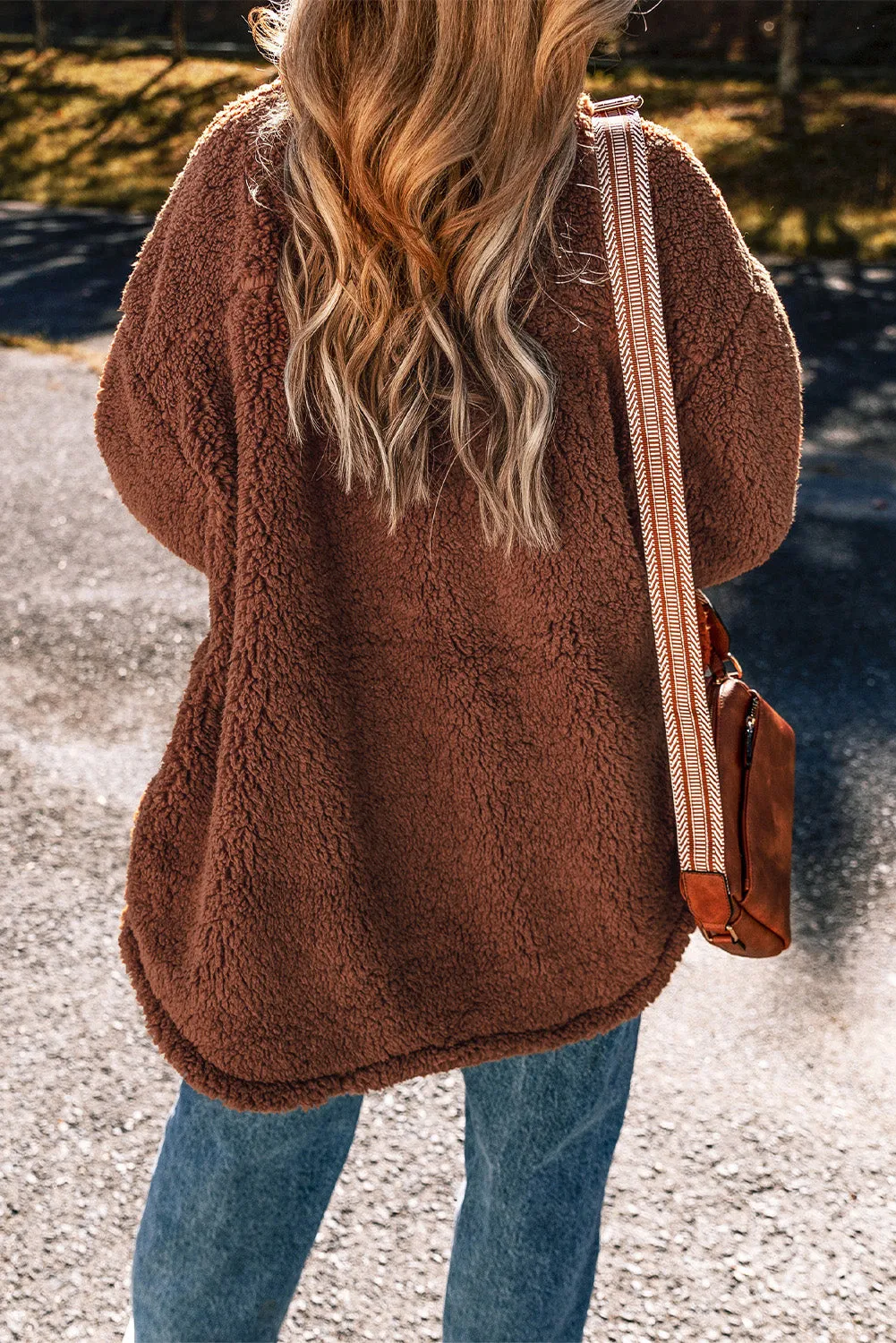 Red Clay Faux Shearling Teddy Bear Jacket sold by Beagle Boutique product image thumbnail 2