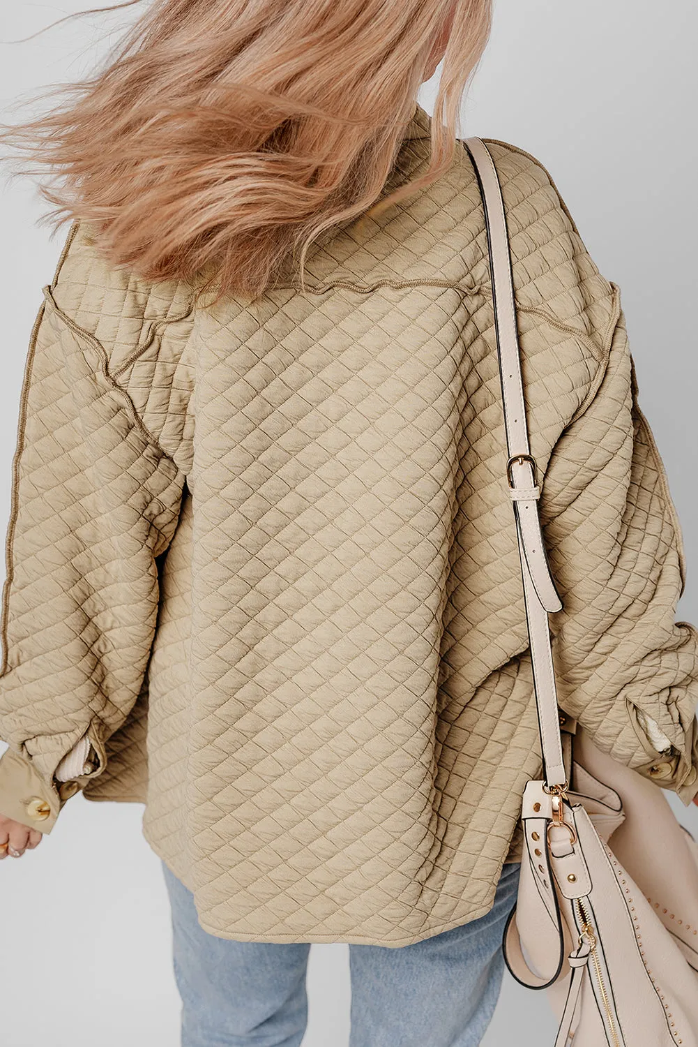 Quilted Puffer Buttoned Shacket sold by Beagle Boutique product image thumbnail 2
