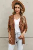 Grey Contrast Flap Pockets Relaxed Shacket sold by Beagle Boutique