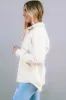 Beige Button-Up Stitching Pocket Raw Hem Shacket sold by Beagle Boutique