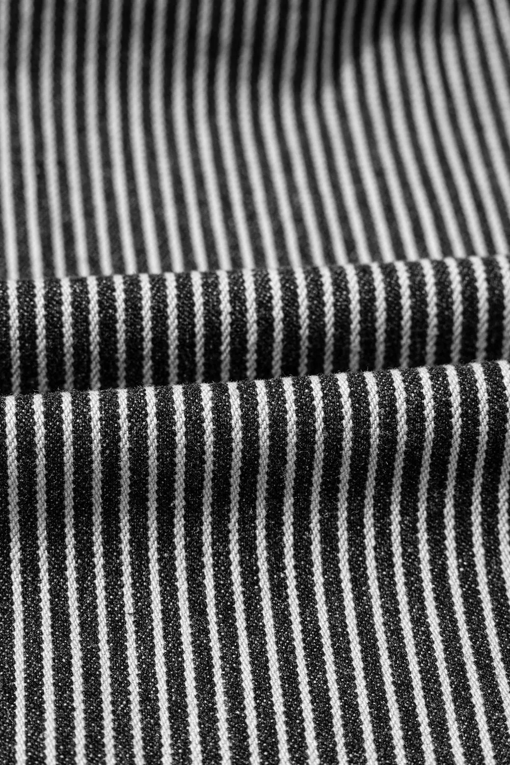 Blue Stripe Washed Oversize Pocketed Denim Jacket sold by Beagle Boutique product image thumbnail 3