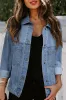Wild Wind Washed Oversize Pocketed Denim Jacket sold by Beagle Boutique