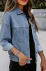Wild Wind Washed Oversize Pocketed Denim Jacket sold by Beagle Boutique
