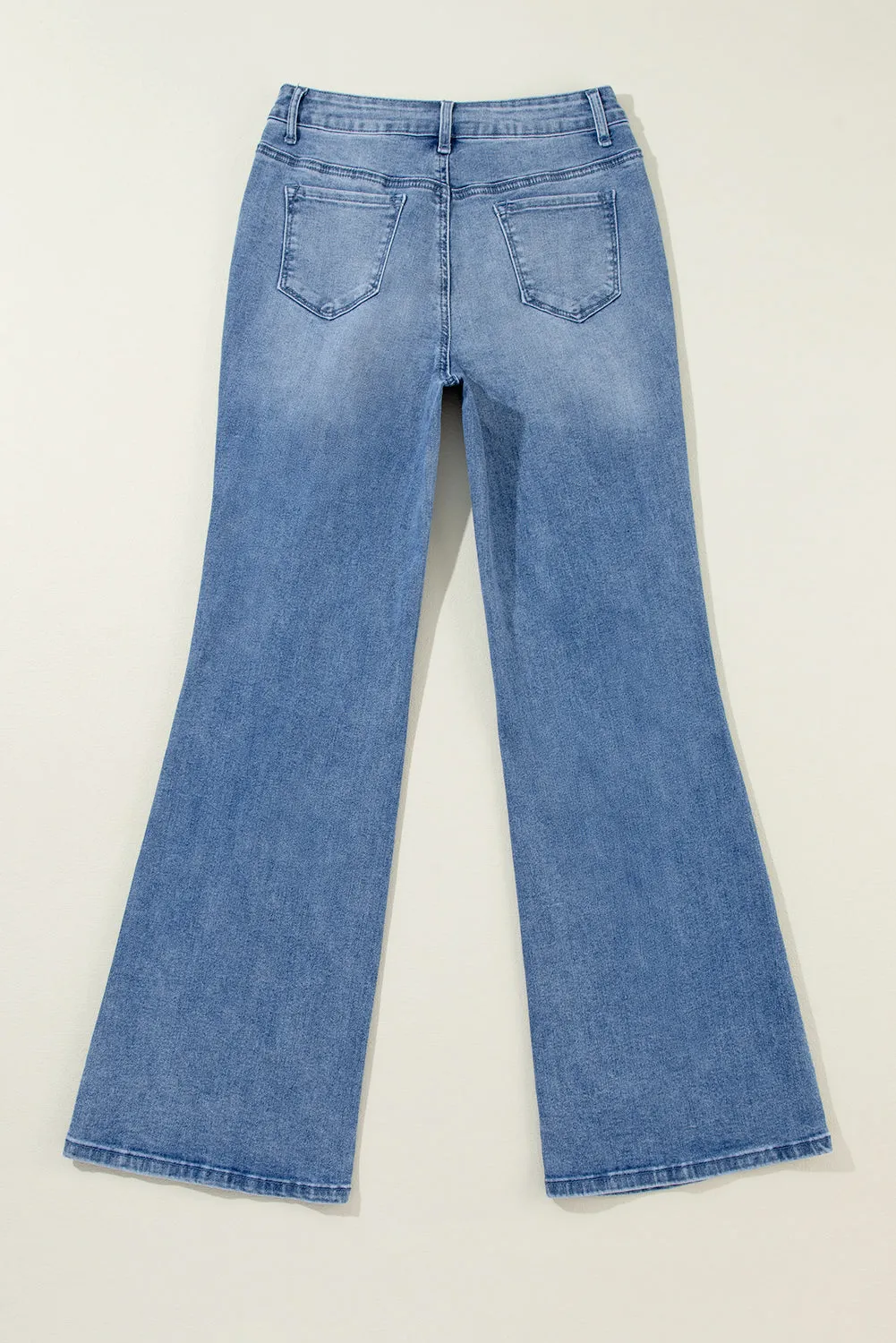 Ashleigh Blue Acid Wash Distressed Wide Leg High Waist Jeans sold by Beagle Boutique product image thumbnail 5