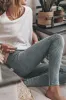 Dark Grey Vintage Wash Ribbed Leggings sold by Beagle Boutique