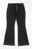 Black High Waist Button Front Flare Jeans sold by Beagle Boutique
