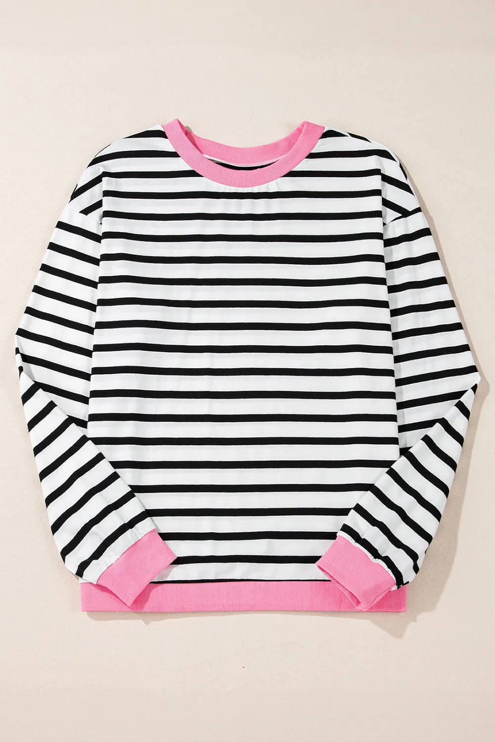 Black Striped Contrast Edge Long Sleeve Top sold by Beagle Boutique product image thumbnail 4