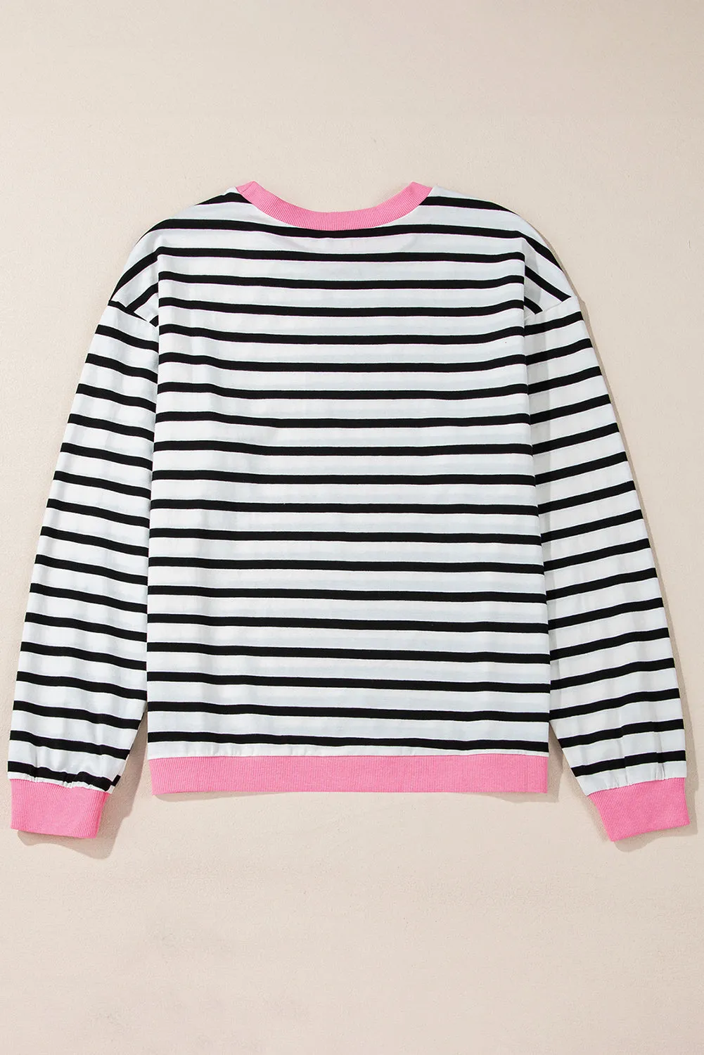 Black Striped Contrast Edge Long Sleeve Top sold by Beagle Boutique product image thumbnail 5