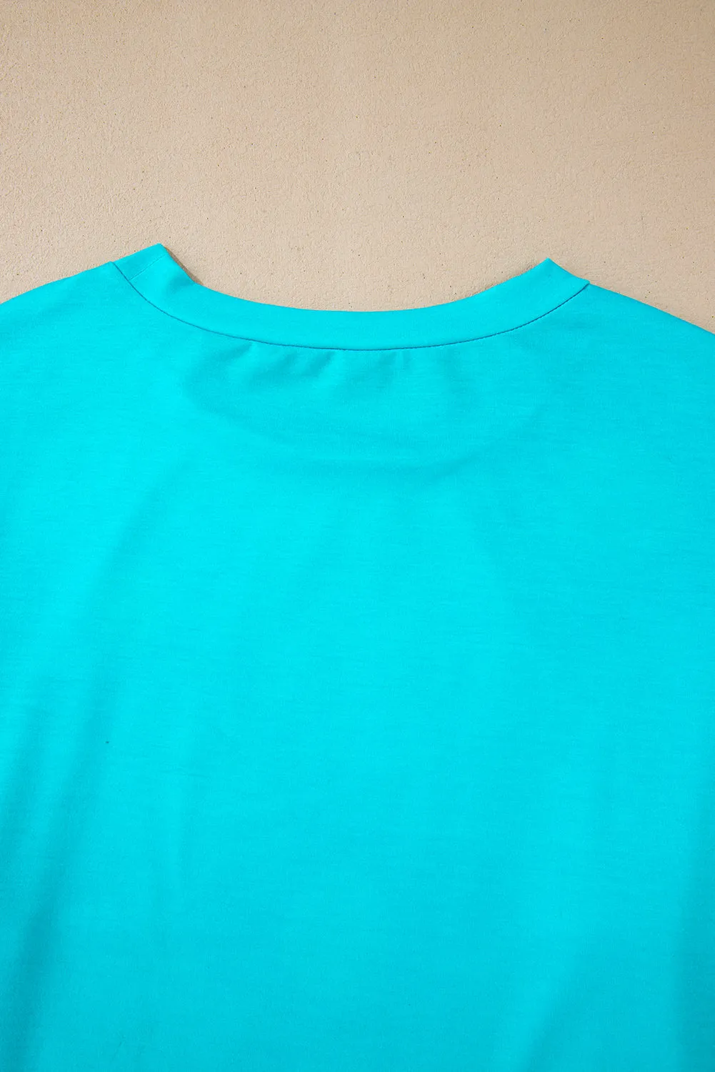 Sky Blue Floral Colour Block Long Sleeve Loose Top sold by Beagle Boutique product image thumbnail 3