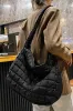 Black Quilted Zipper Large Shoulder Bag sold by Beagle Boutique