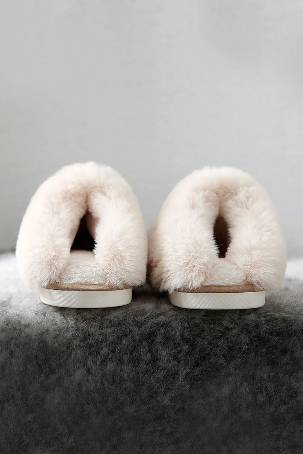 Khaki Cut and Sew Faux Suede Plush Lined Slippers sold by Beagle Boutique product image thumbnail 5
