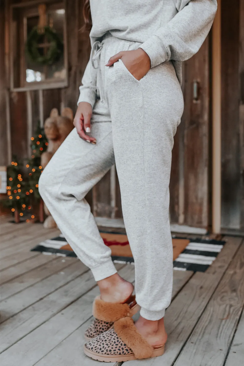 Grey Long Sleeve Pullover and Jogger Trousers Lounge Set sold by Beagle Boutique product image thumbnail 5