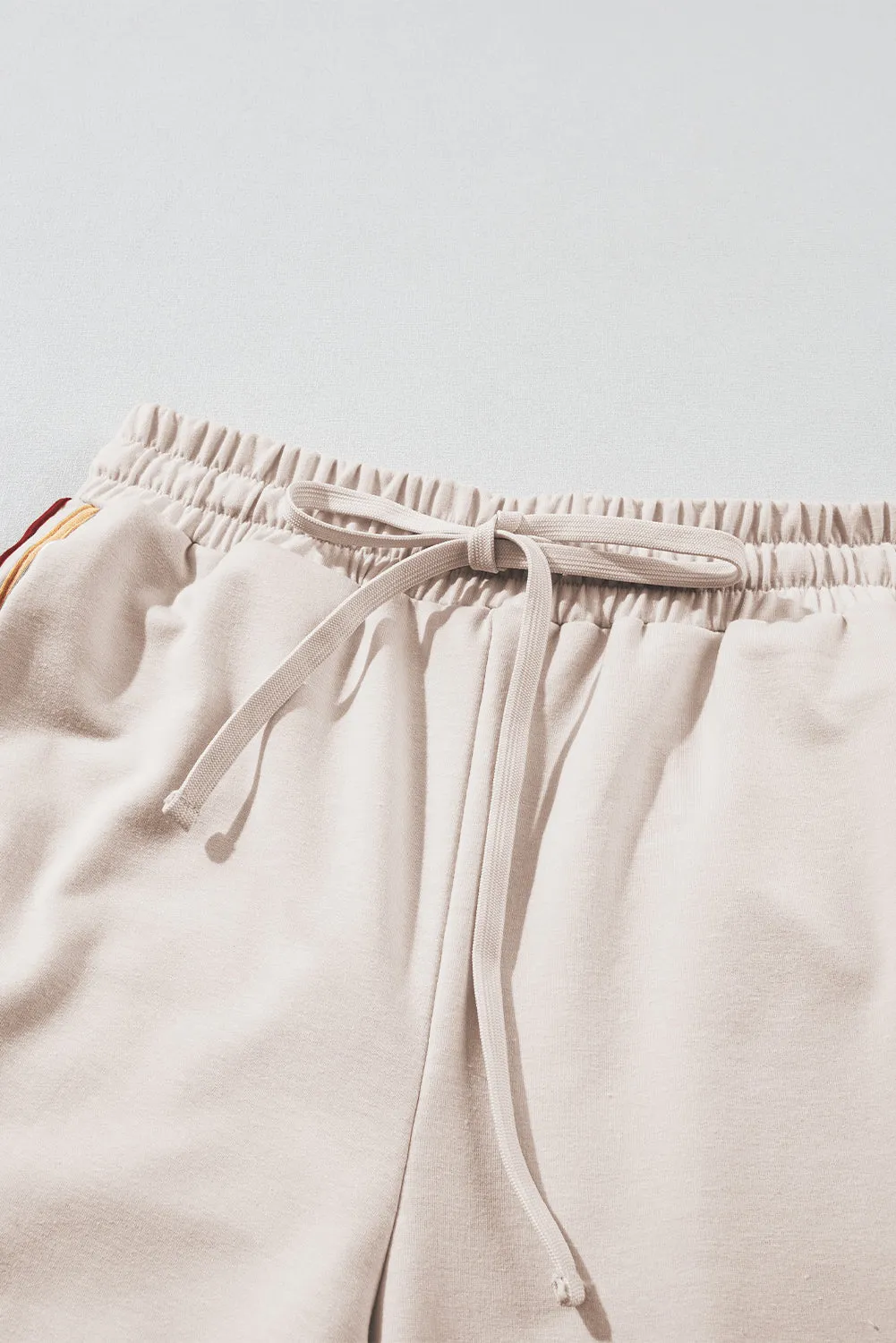 White Colour Block Sleeve Contrast Trim Sideseam Lounge Set sold by Beagle Boutique product image thumbnail 5