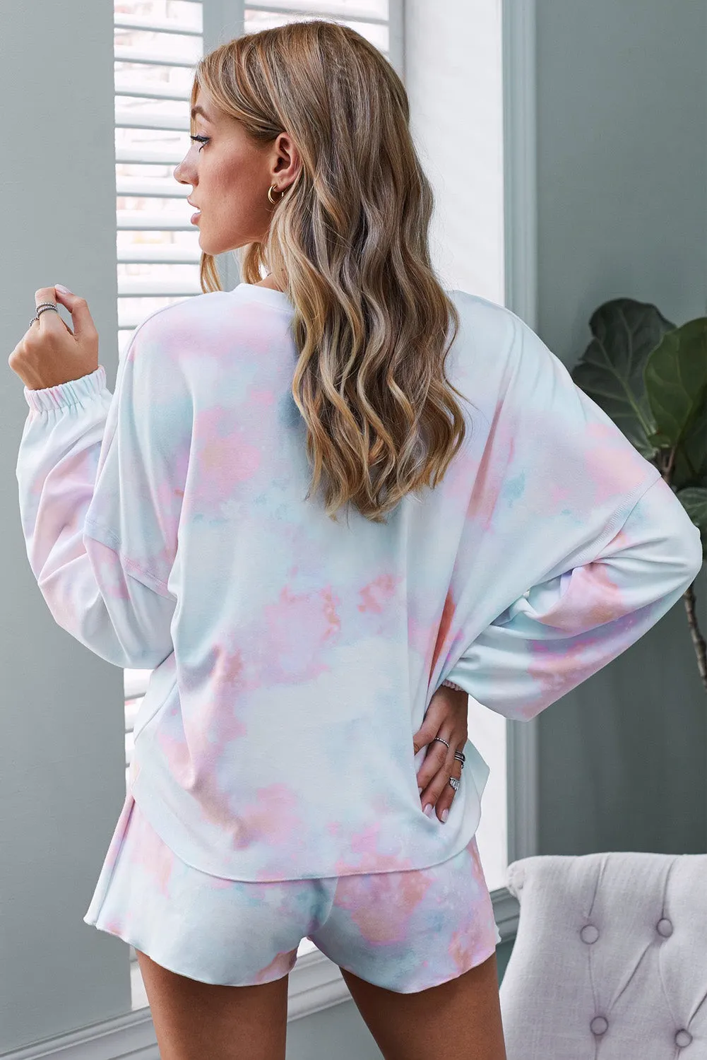 Orange Tie Dye Knit Lounge Set sold by Beagle Boutique product image thumbnail 2
