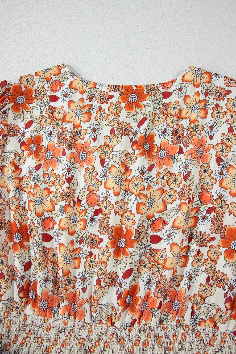 Khaki Plus Size Floral Tiered Ruffle Maxi Dress sold by Beagle Boutique product image thumbnail 4