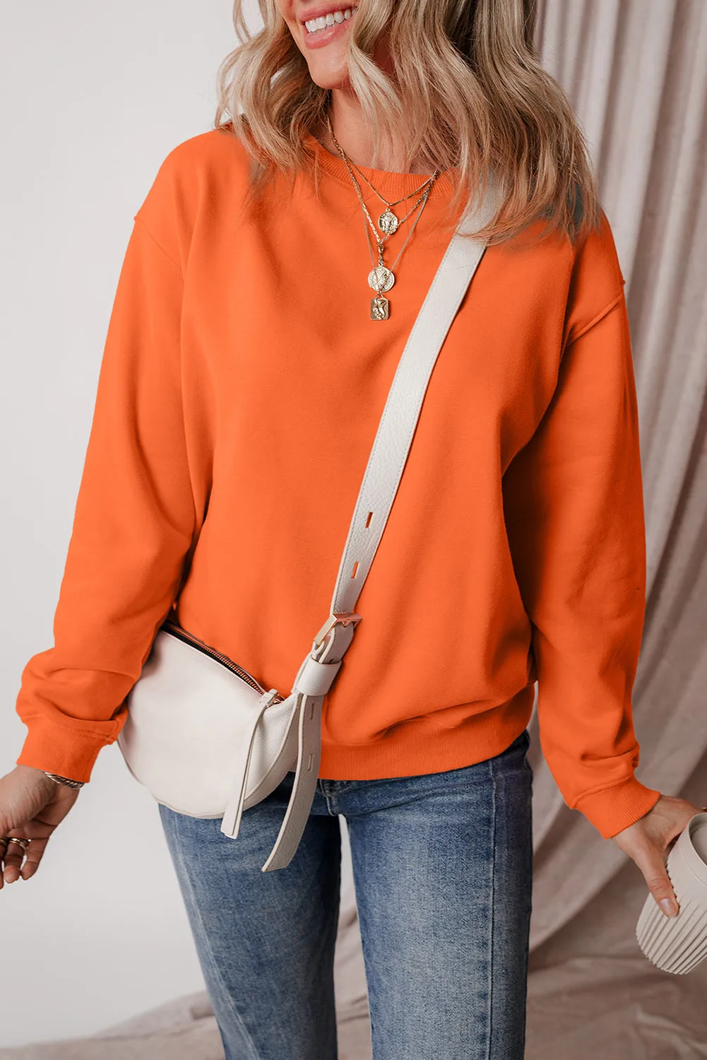 Fleece Lined Drop Shoulder Terry Sweatshirt sold by Beagle Boutique product image thumbnail 4