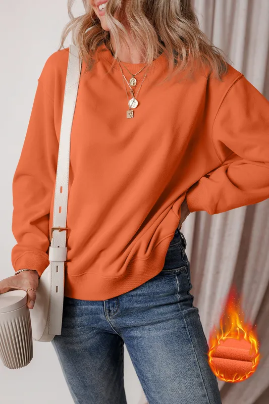 Fleece Lined Drop Shoulder Terry Sweatshirt sold by Beagle Boutique