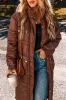 Coffee Quilted Puffer Stand Neck Zipped Mid-length Coat sold by Beagle Boutique