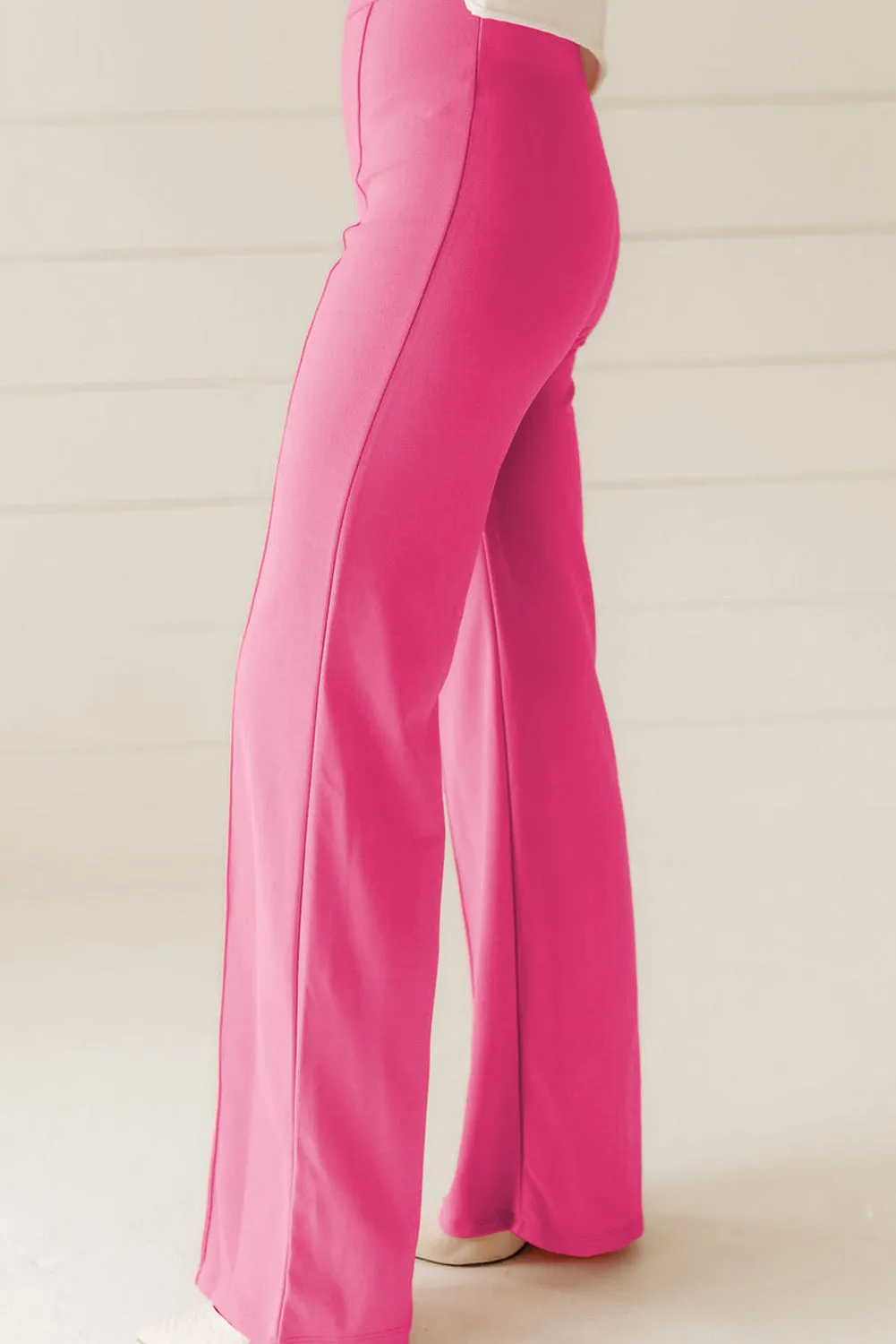 Sachet Pink High Waist Central Seam Flared Pants sold by Beagle Boutique product image thumbnail 2
