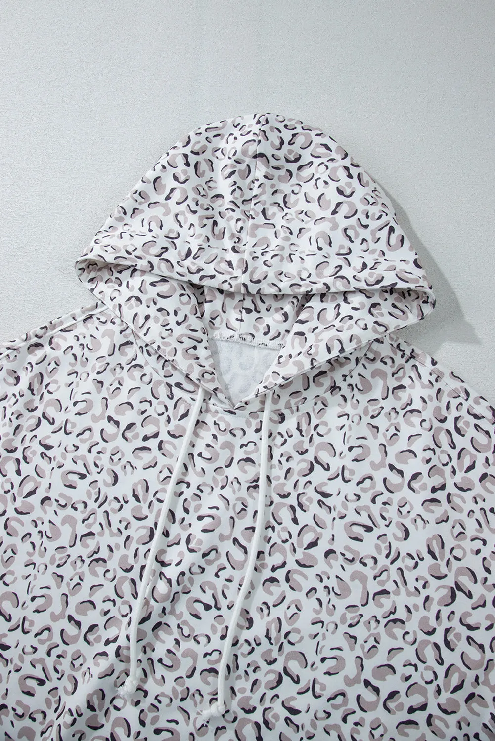 White Classic Leopard Hoodie and Shorts Set sold by Beagle Boutique product image thumbnail 5