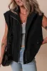 Black Flap Pockets Zip Up High Neck Gilet sold by Beagle Boutique