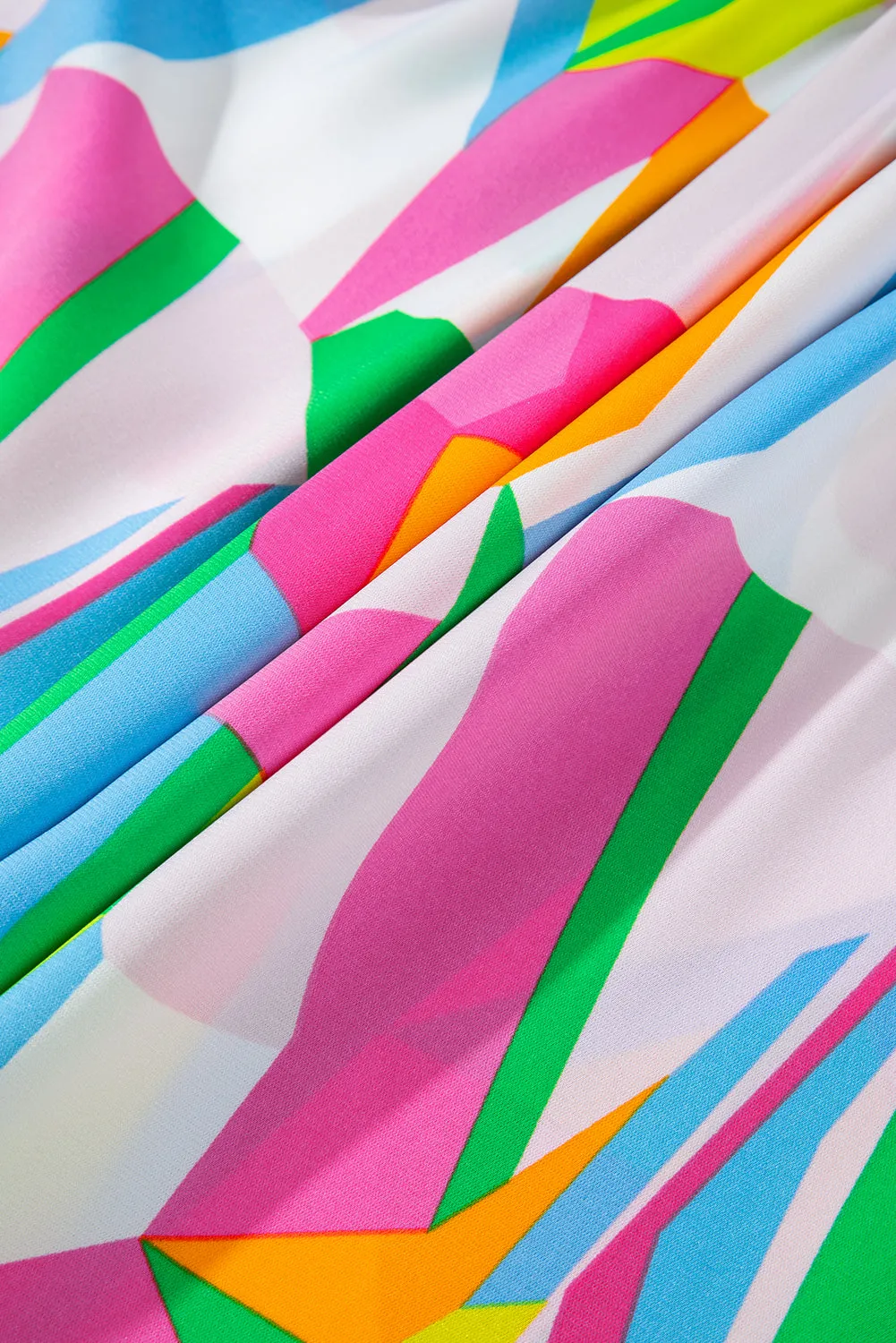 Multicolour Plus Size Vibrant Abstract Print Tiered Ruffled Mini Dress sold by Beagle Boutique product image thumbnail 3