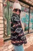 Black Aztec Printed Zip Up Collar Jacket sold by Beagle Boutique