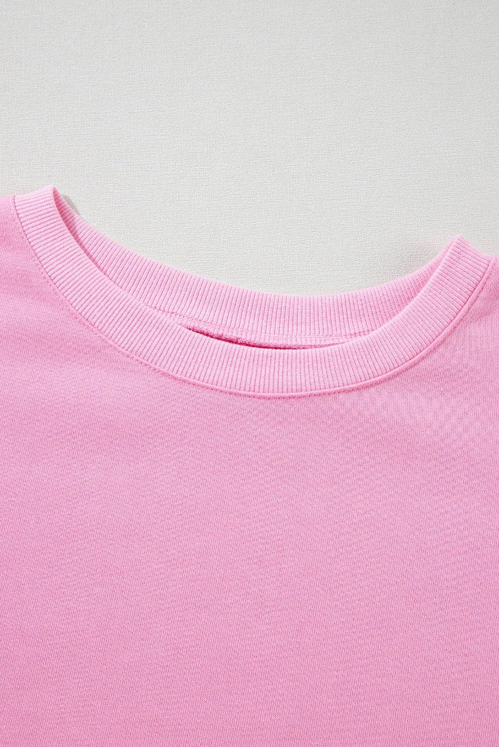 Bonbon Sequin Trim Bracelet Sleeve Shift Crew Neck Short Dress sold by Beagle Boutique product image thumbnail 5