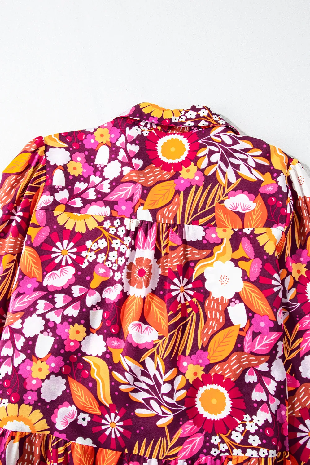 Purple Collared Tiered Flowy Long Dress sold by Beagle Boutique product image thumbnail 5