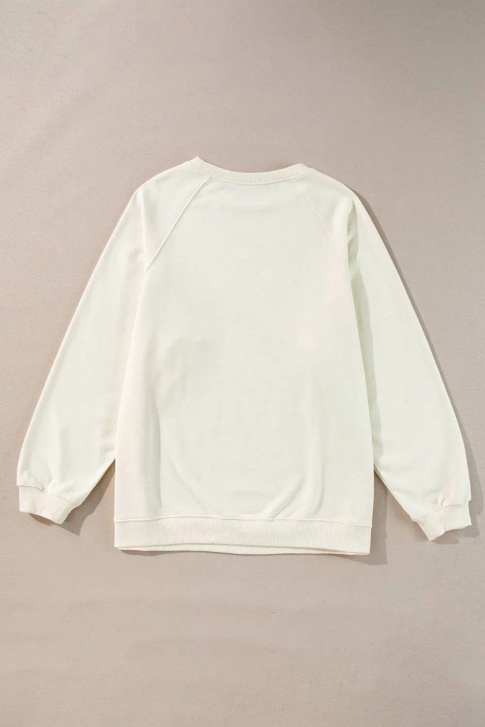 white Rainbow Raglan Sleeve Crew Neck Plus Size Sweatshirt sold by Beagle Boutique product image thumbnail 4