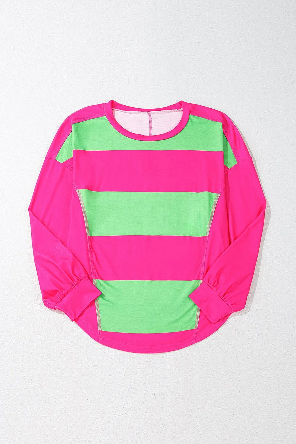 Colourblock Striped Drop Shoulder Loose Top sold by Beagle Boutique product image thumbnail 3