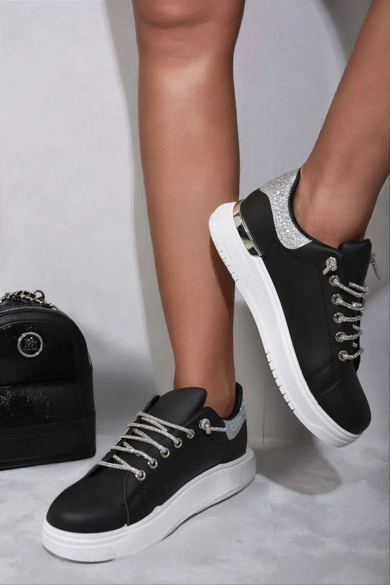 Embellished Lace Platform Trainers sold by Beagle Boutique product image thumbnail 3