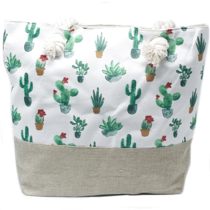 Rope Handle Bag - Mini Cactus sold by Beagle Boutique